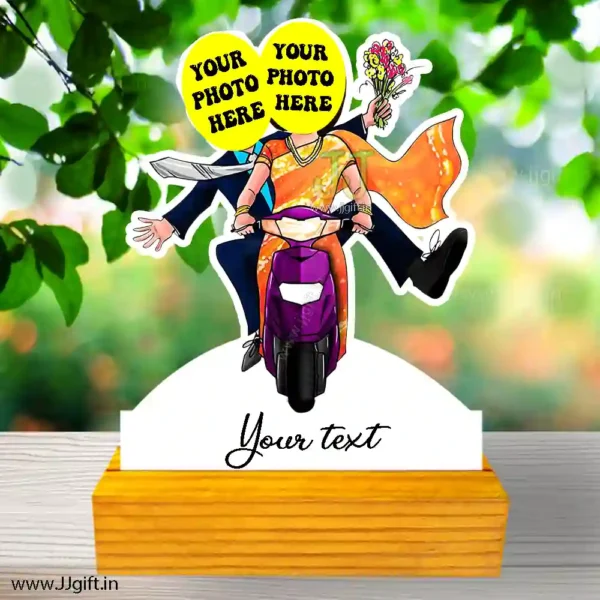 Personalized ride on scooter caricature