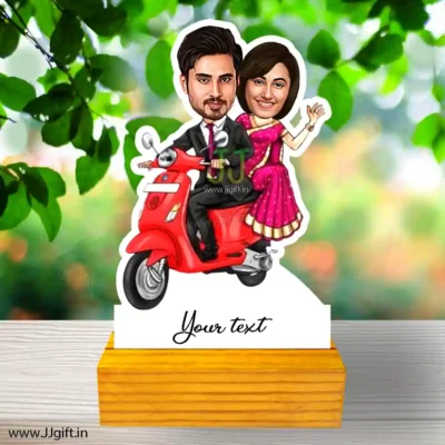 customize ride on scooter caricature