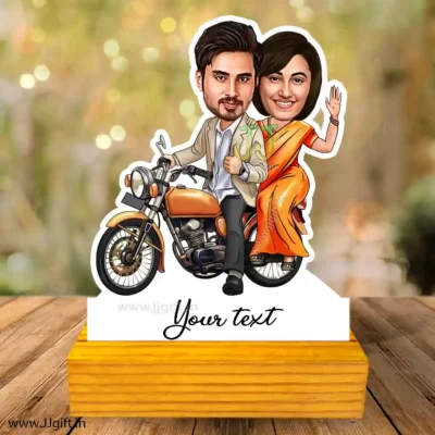 Riding couple caricature 2