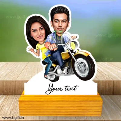 Riding couple caricature 3