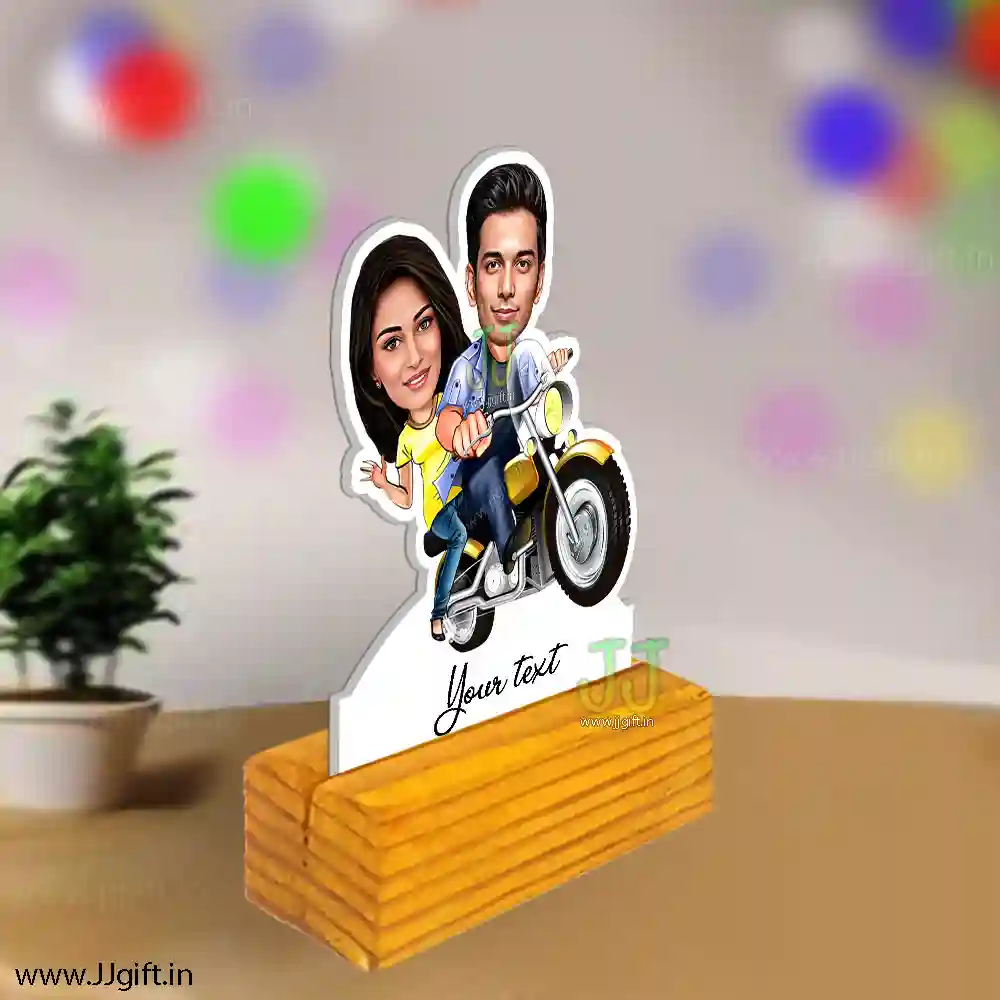 Riding couple caricature buy online