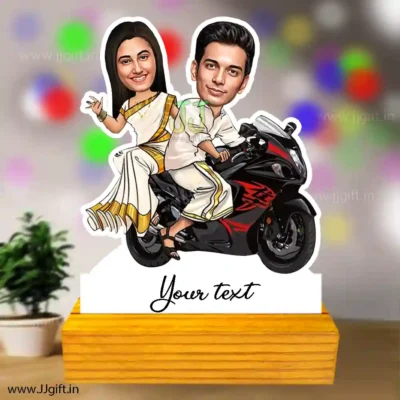 Riding couple caricature 4