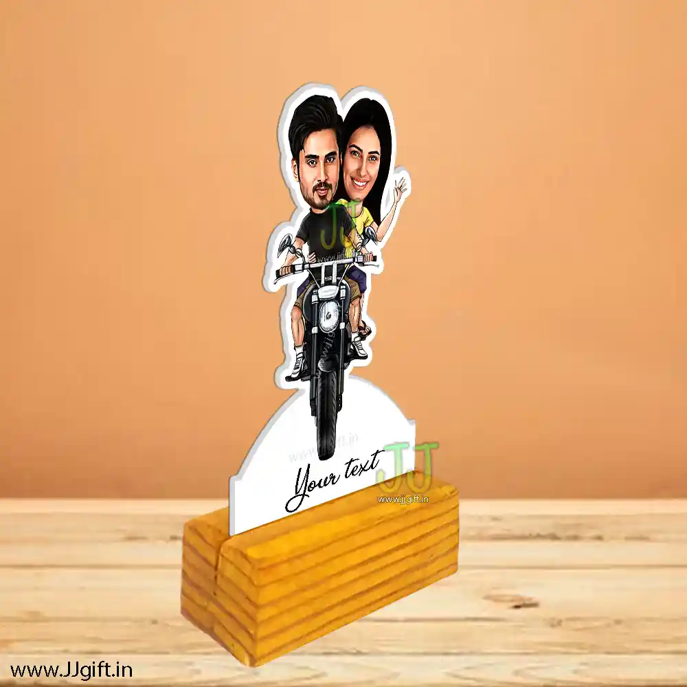 Riding couple caricature buy online