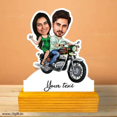 Riding couple caricature 6