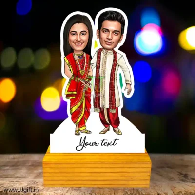 Traditional couple caricature 3