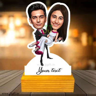 Man carrying women caricature 4