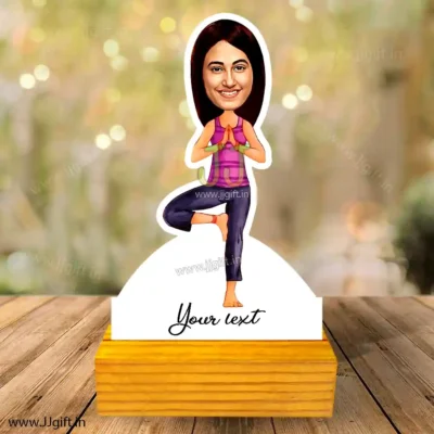 Yoga pose caricature
