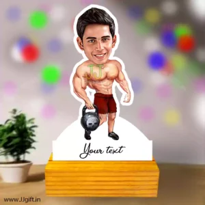 caricature gift for gym lover