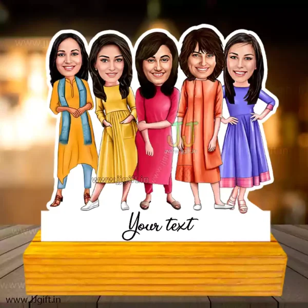 Female Best friend caricature