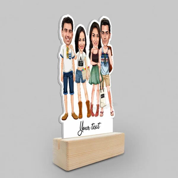 caricature gift for 4 best friends - Image 2
