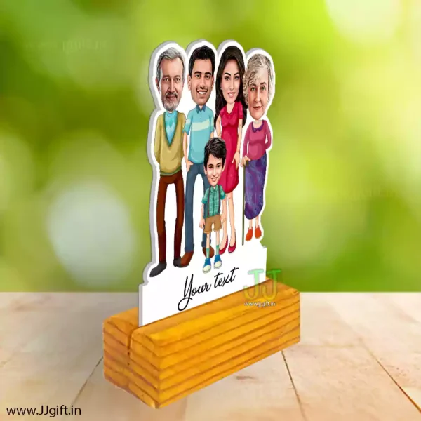 unique family caricature theme