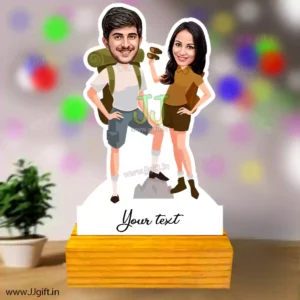 Caricature gift for traveling couple