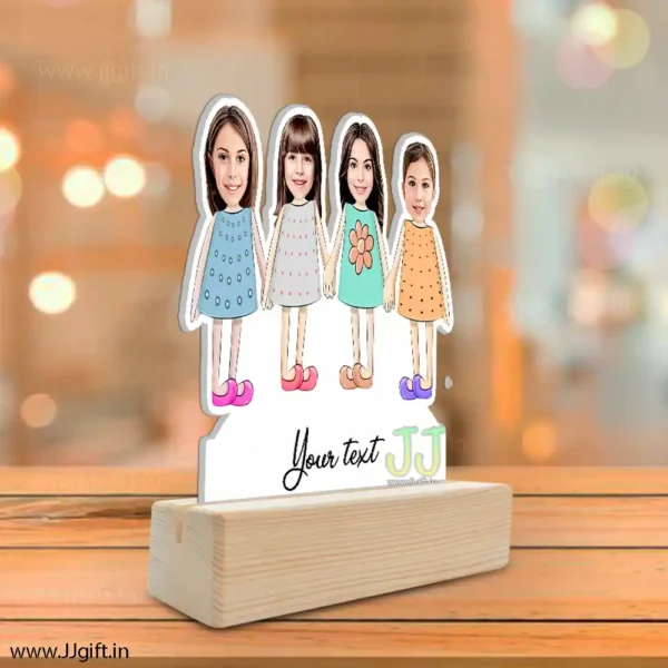 Caricature Gift for 4 female friends in childish and funny look - Image 2
