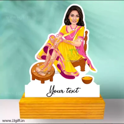 Haldi ceremony‍ caricature gift