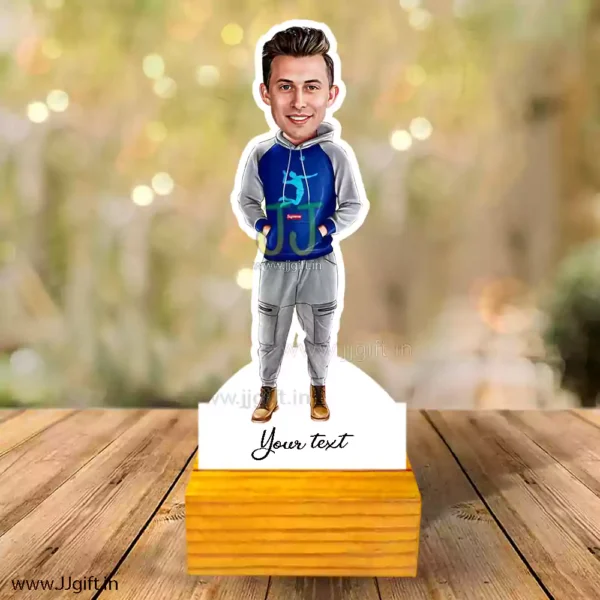 Stylish boy caricature