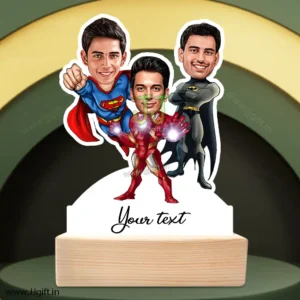 Superhero group caricature