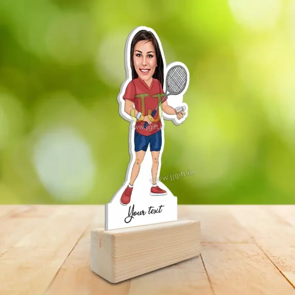 Badminton player caricature - Image 2
