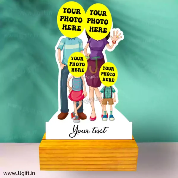 caricature gift for family of 4