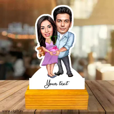 First time mom dad caricature gift