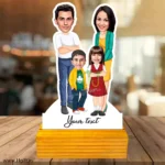 Couple with 1 boy & 1 girl caricature Gift design 2