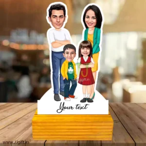 caricature gift for family of 4