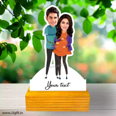 Mom and dad to be caricature gift