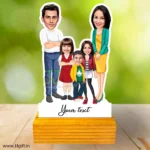 Mom, dad with 1 son and 2 daughter