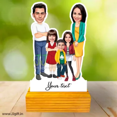 Mom, dad with 1 son and 2 daughter