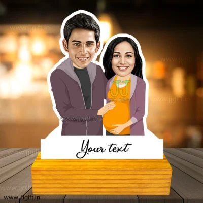 Pregnancy announcement caricature gift