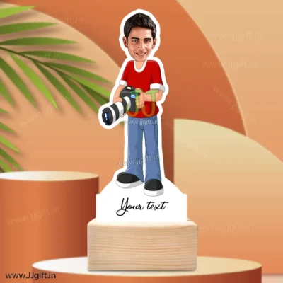 Camera lover caricature gift