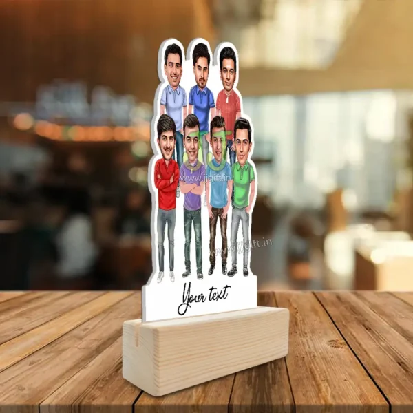 Best male friend group caricature gift for 7 person - Image 2