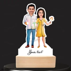 Diwali caricature gift for couple