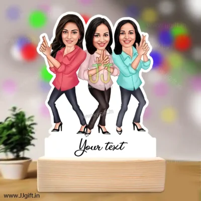Female friend caricature gift