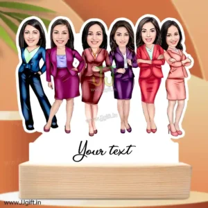 Female friends caricature gift 3