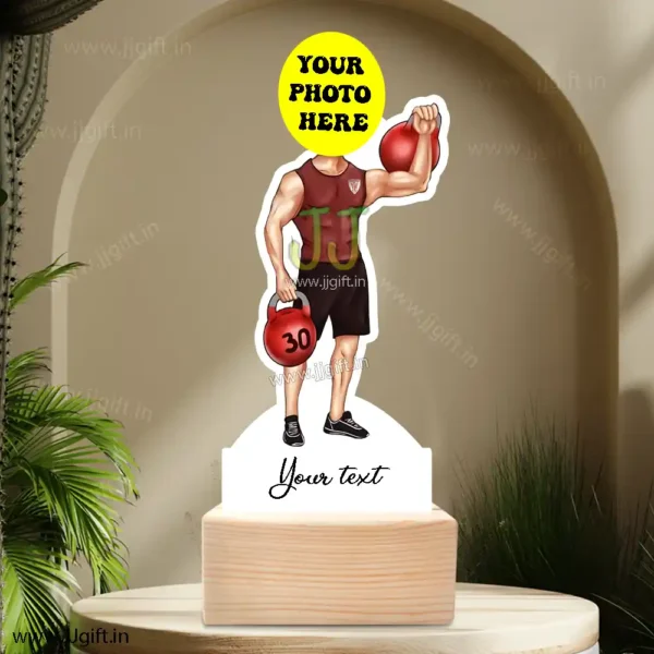 Fitness person with Kettlebell caricature - Image 3
