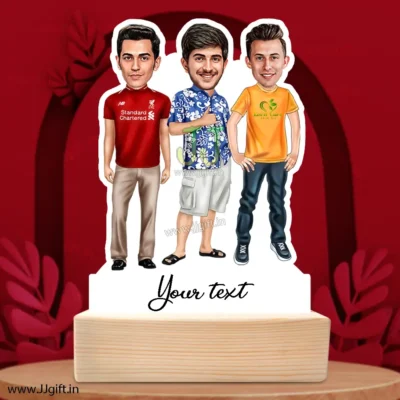 Gifts for 3 best friend caricature
