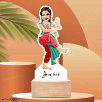 Gifts for Bharatanatyam dancer ,Custom Arangetram Showpiece Standee gift, Traditional Tamil Culture Dance Caricature Gift