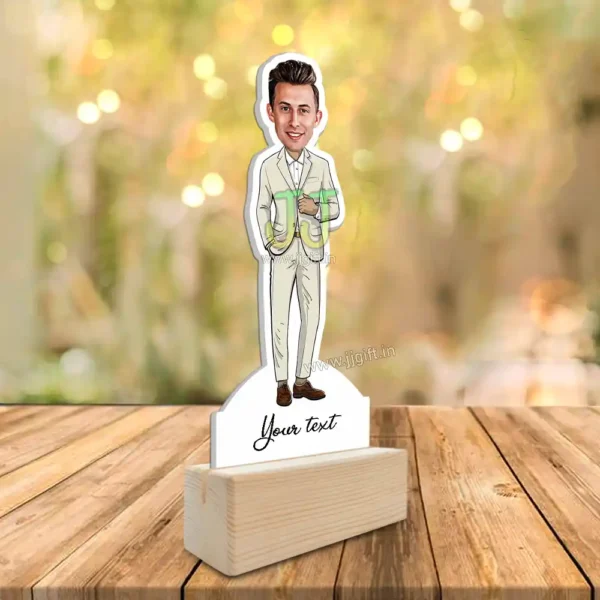 Man in white suit caricature - Image 2
