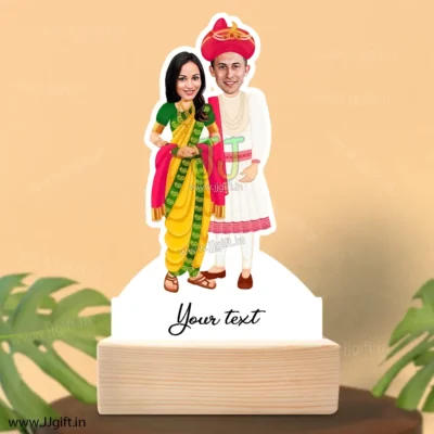 Marathi couple caricature