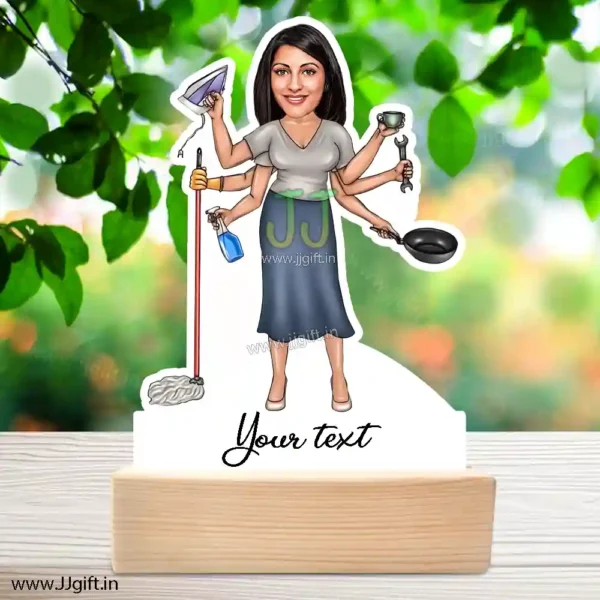 Multitasker women caricature