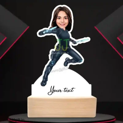 Personalize black widow caricature