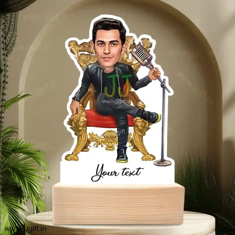 Personalized Caricature Gift for Singer-Melody King Edition, Showpiece Standee Gift For Singer