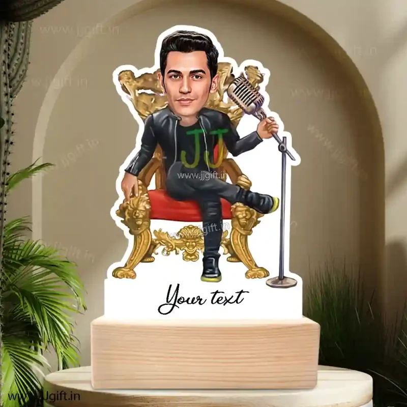 Personalized Caricature Gift for Singer-Melody King Edition, Showpiece Standee Gift For Singer