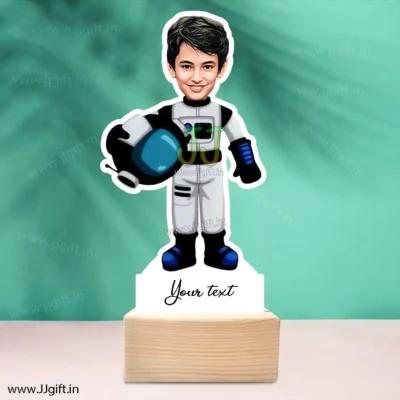 Space astronaut caricature