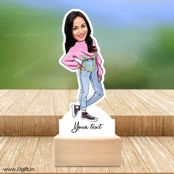 Stylish girl caricature 7