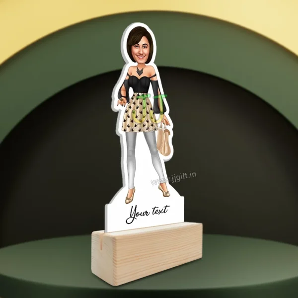 Stylish girl caricature 9 - Image 2