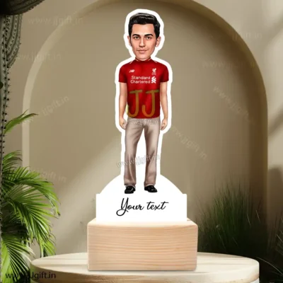 stylish man in t-shirt caricature