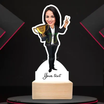 Award winner lady caricature