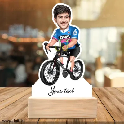 Personalized Cyclist Caricature Standee Gift for Cycling Lovers, Best Showpiece Gift for Cyclists
