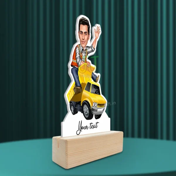 Engineer ride on damper caricature - Image 2